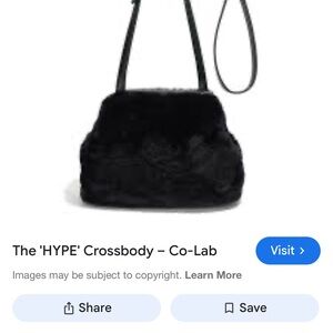 Black Crossbody furry black Bag
